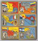 Latin American countries featuring leaders, flags, emblems