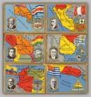 Latin American countries featuring leaders, flags, emblems