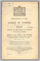 Report to the Council of the League of Nations