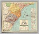 Map of air routes of Varig