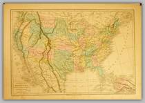 Physical and political maps of the United States Canada