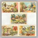 trade cards on African colonies published by Chocolat Poulain Orange